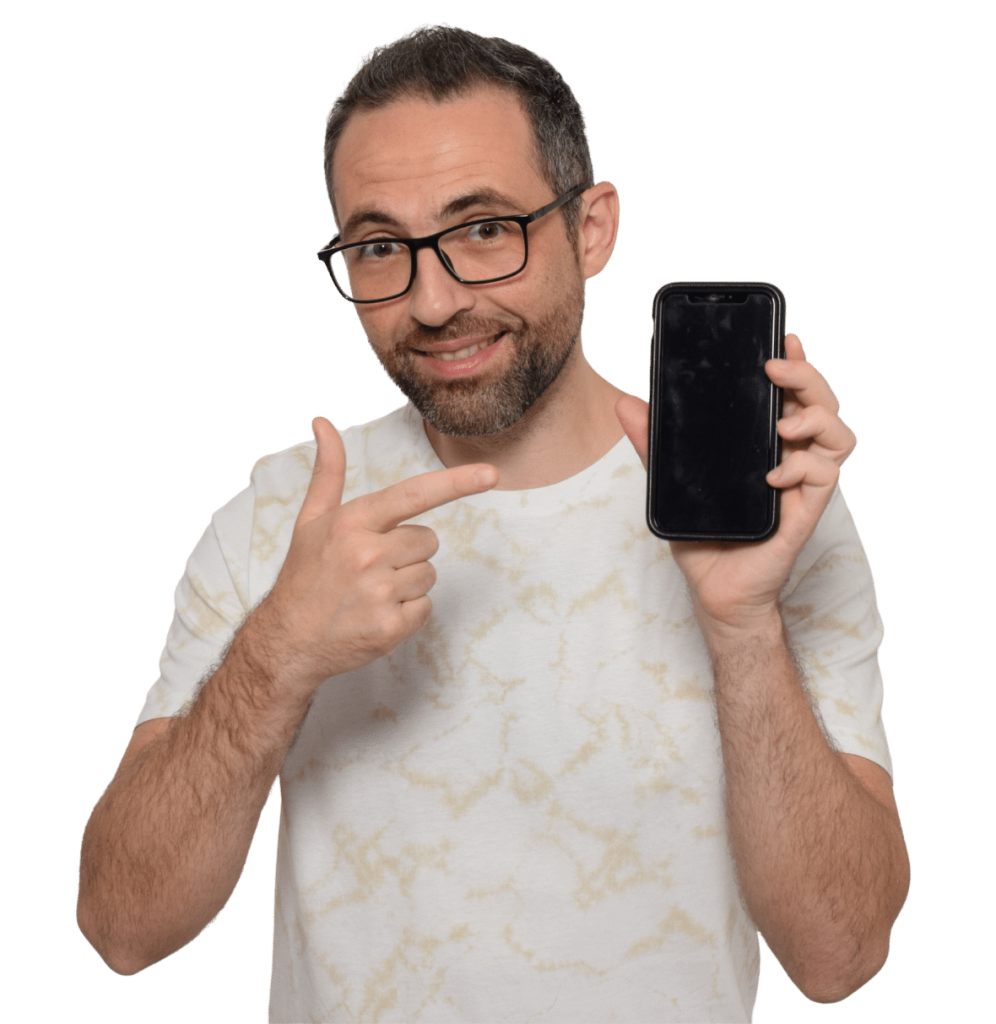 Steven just found out how to book a tasting. Hint: it's on that phone